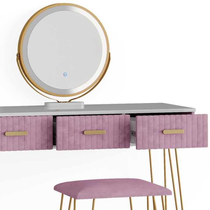 Produktbild Vicco Layla mit Hocker und Beleuchtung (100 x 40 x 79 cm)