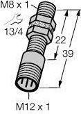 Image du produit Turck TURC BI1,5-EG08K-Y1-H1341 Capteur inductif KEMA 02 ATEX 1090X (Capteur)