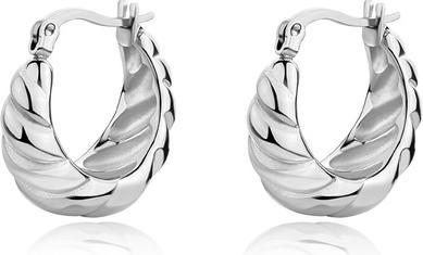 Sagapo S'Agapo Fashion Chunky Steel Earrings Shk59