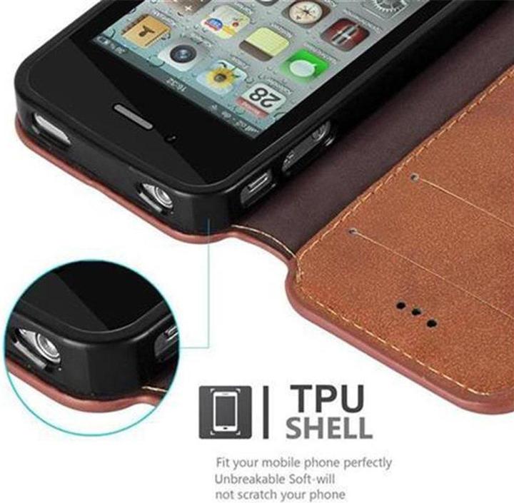 Actual product image Cadorabo Book Retro Matt Wallet Cover (Apple iPhone 4)