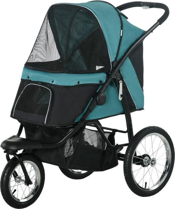 Produktbild Swisshandel24 Hundewagen Hundebuggy klappbar für Hunde & Katzen bis 20 kg Katzenbuggy (Katze, Hund, Sicherheitsverschluss, Faltbar, Reflektoren)