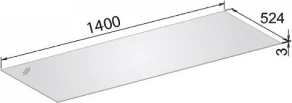 Actual product image Keuco Cover plate EDITION 11 Cristalline glass 1416x3x524mm trü