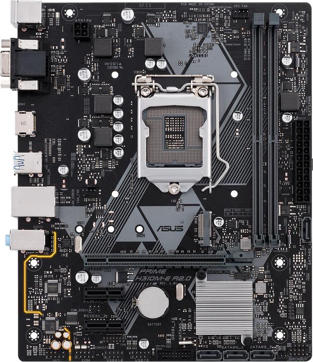 Actual product image ASUS PRIME H310M-E R2.0 S1151V2 MAT (LGA 1151, Intel H310, mATX)