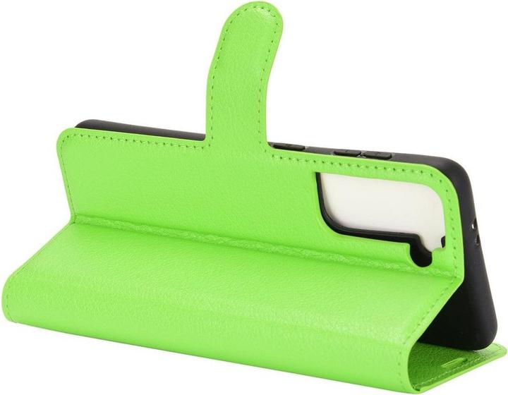 Actual product image Cover-Discount Galaxy S21 - leather case cover green (Samsung Galaxy S21)