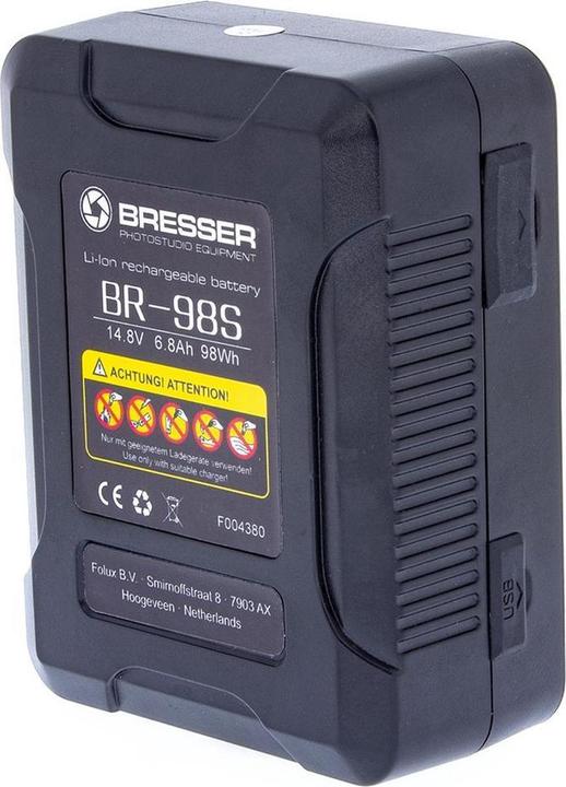 Actual product image Bresser battery - V -Lock battery - BC -198 -WH - Compact (1 pcs., 6800 mAh, Battery + charger)
