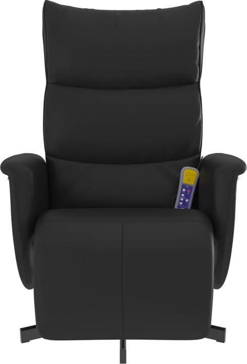 Immagine prodotto VidaXL Sedia da massaggio con poggiapiedi in similpelle nera, colore
