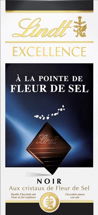 Image du produit Lindt Tablette de chocolat noir Excellence Fleur de Sel (100 g)