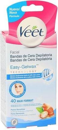 Produktbild Veet Easy Gelwax Gesichtsbänder Enthaarungswachs 40 Streifen (40 ml, 1 x, 30 g)