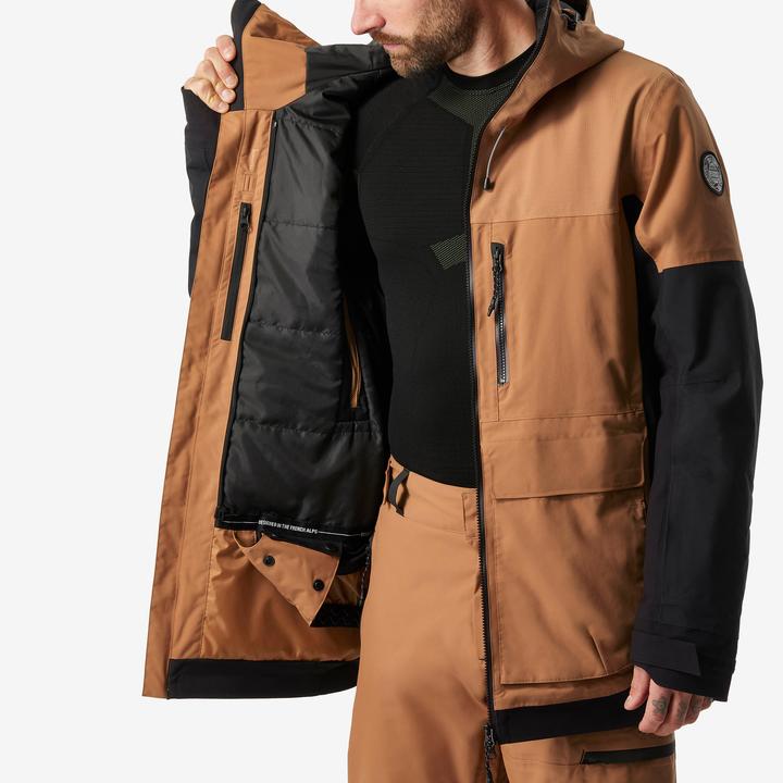Produktbild Dreamscape Snowboardjacke Herren Skijacke - SNB 500 Ziprotec camel/schwarz (S)