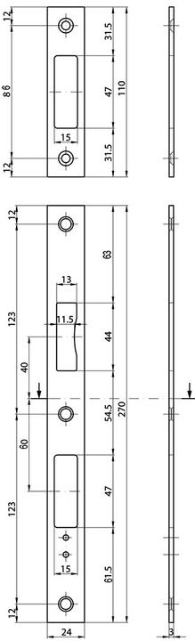MSL Flachschliessbleche B-23421 (Schliessblech)