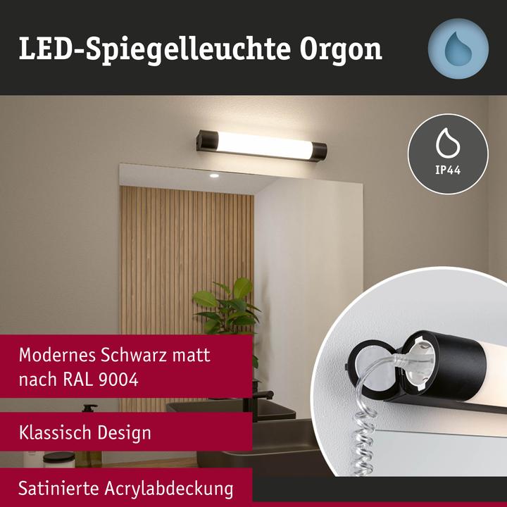 Produktbild Paulmann Spiegelleuchte Orgon (950 lm)