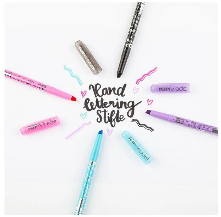 Produktbild Depesche Handlettering Set Top Model (Schwarz, Violett, Pink, Türkis, 4 x)