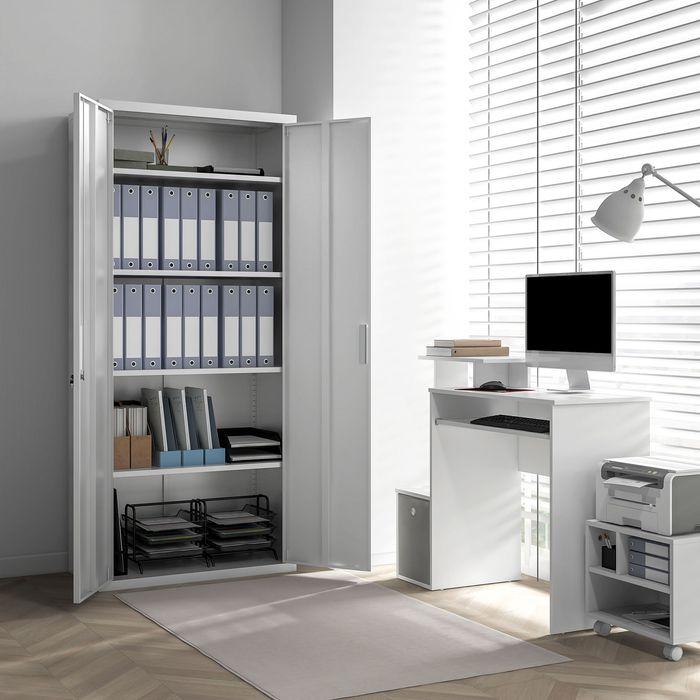 Produktbild Swisshandel24 Aktenschrank, Büroschrank mit 2 Türen, verstellbarer Ablage für Arbeitszimmer (80 x 40 x 180 cm)