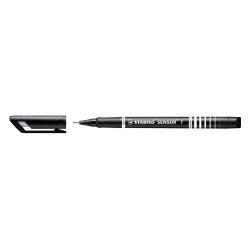Image du produit STABILO SENSOR F Finliner avec taille-crayon à ressort (Noir, 1 x)