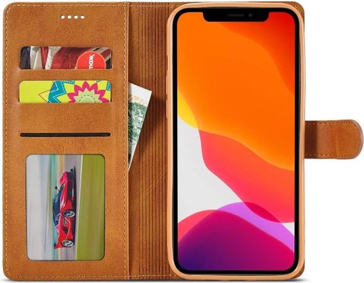 Produktbild LC.Imeeke iPhone 12 / 12 Pro - Wallet Etui mit 3 Kartenfächern & Magnetverschluss, hellbraun/orange (Apple iPhone 12 Pro, Apple iPhone 12)