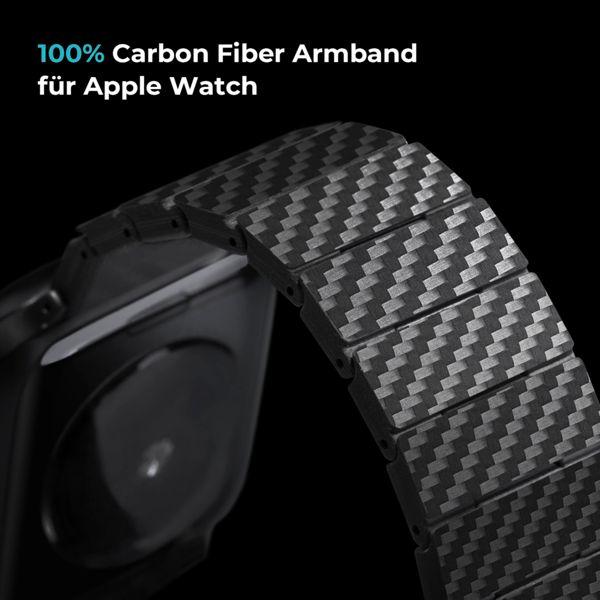 Actual product image Pitaka Carbon Fiber Link Bracelet Modern Strap 38-40mm (38 mm, 40 mm, Carbon fibre)