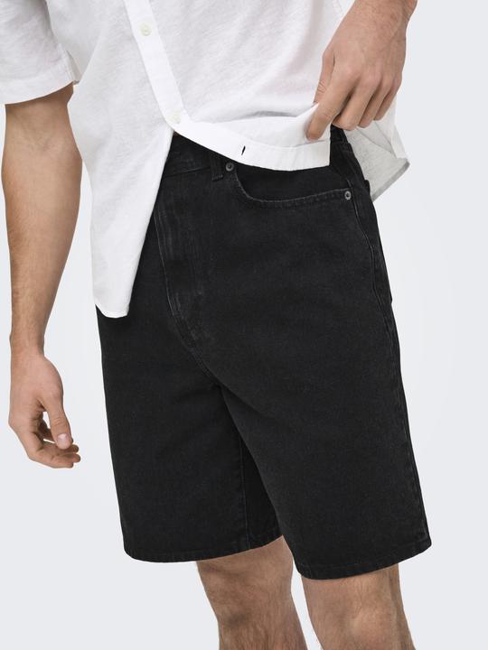 Actual product image Only & Sons Onsfade Black 9087 Tai Dnm Shorts Noos (XS)