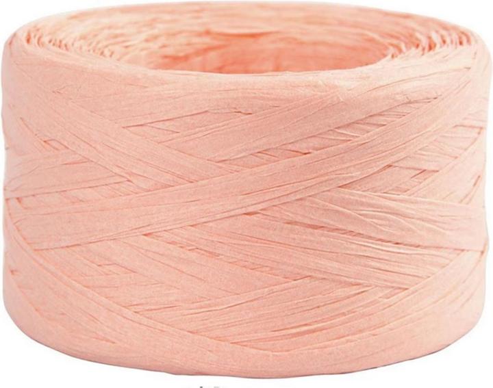 Creativ Company Nastro di carta rafia 8 mm x 100 m, rosa chiaro (Nastro da regalo, 1 x)