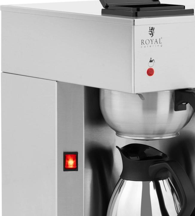 Produktbild Royal Catering Gastro-Kaffeemaschine Filterkaffeemaschine 2 Thermoskannen 200 Tassen/h 3800 W