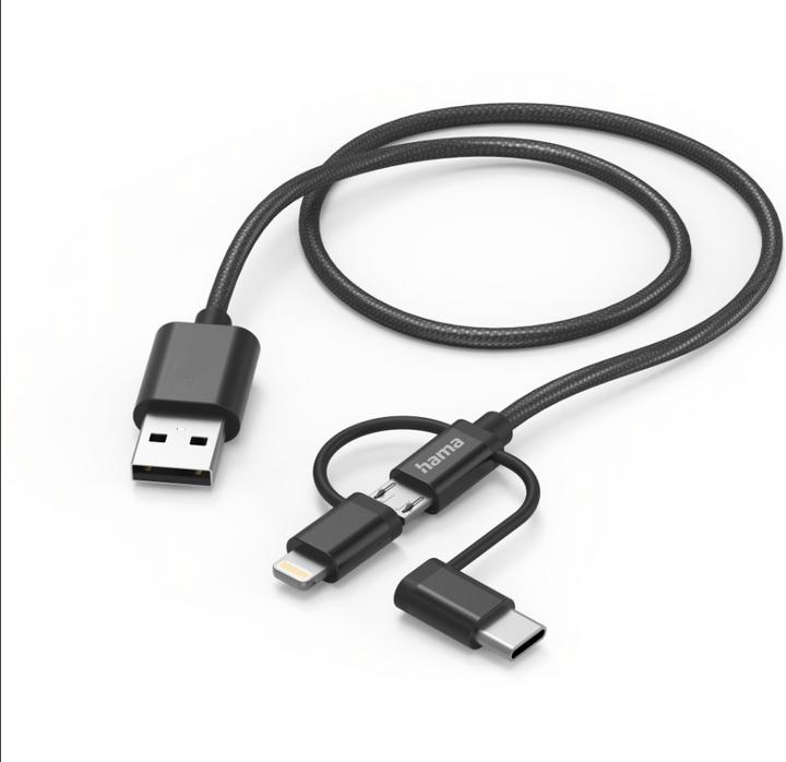 Produktbild Hama 3in1 Multi-Ladekabel (1.50 m, USB 2.0)