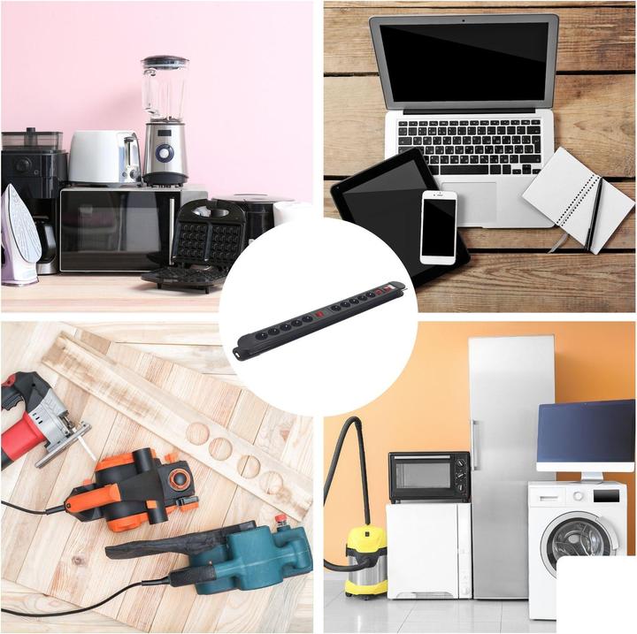 Image du produit Velleman Bloc Multiprise - 10 Prises - Avec Protection Contre Les Surcharges (10 x, PECO 7/5, 1.50 m)