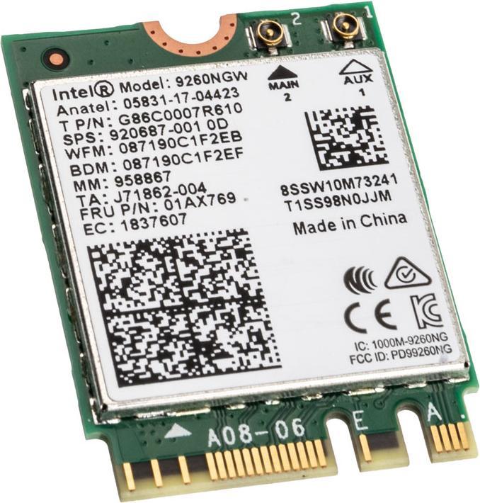 Image du produit Intel AC 9260 (M.2 Clé A)