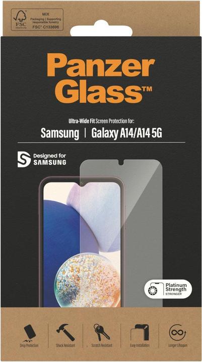 Produktbild PanzerGlass Ultra-Wide Fit (1 Stück, Samsung Galaxy A14 5G, Samsung Galaxy A14)