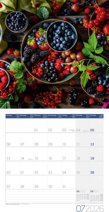 Actual product image Food Kalender 2026 - 30x30 (30 x 30 cm, German, French, English)