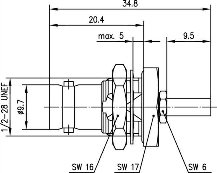 Actual product image Telegärtner BNC cable jack crimp G04 75 Ohm, crimp/crimp, A2903, Z04, G04 (RG-179 B/U)