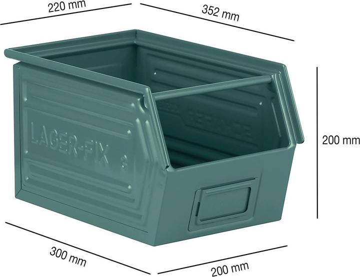 Schäfer Shop Bac à bec SSI Schaefer LF 14/7-3, en acier, L 352 x l 220 x H 200 mm, 11,5 l, avec couvercle...