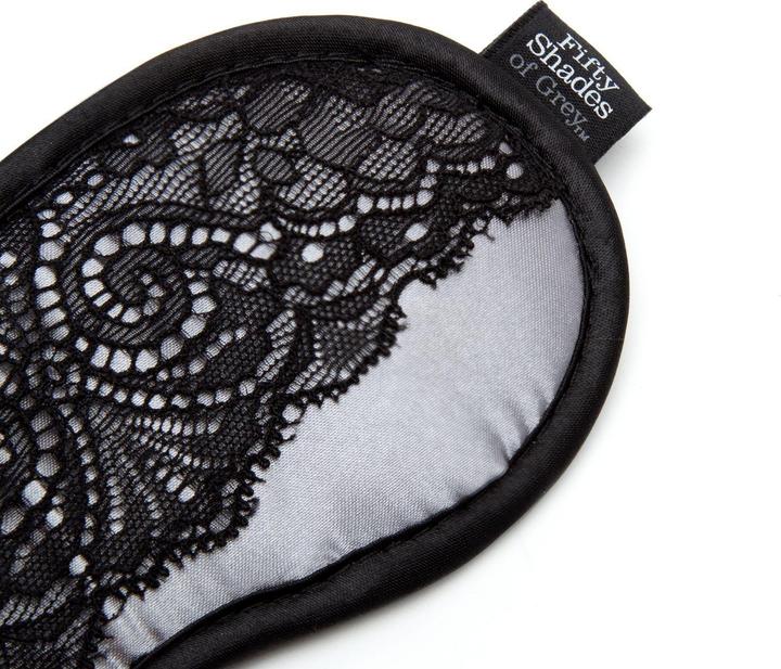 Actual product image Fifty Shades of Grey Play Nice Satin & Lace Blindfold - Black