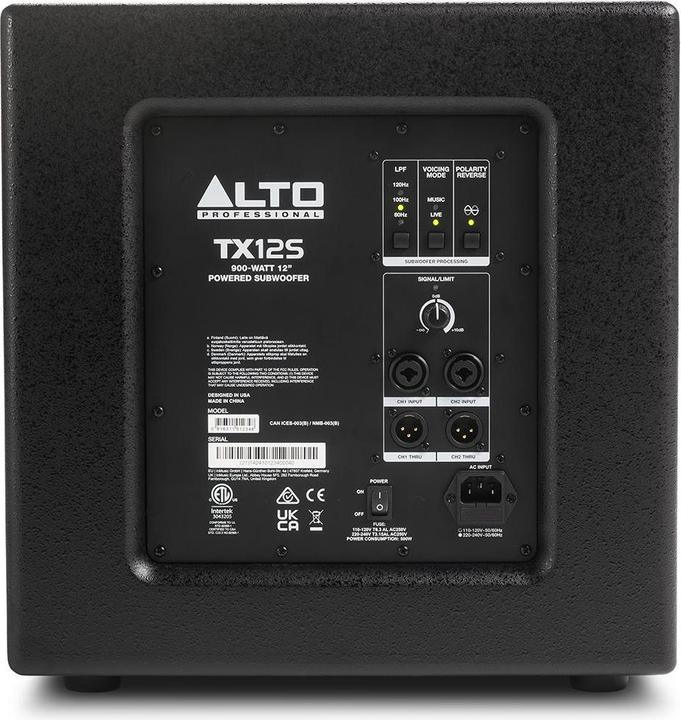 Actual product image Alto TX12S (Subwoofer active, 1x 900 W)