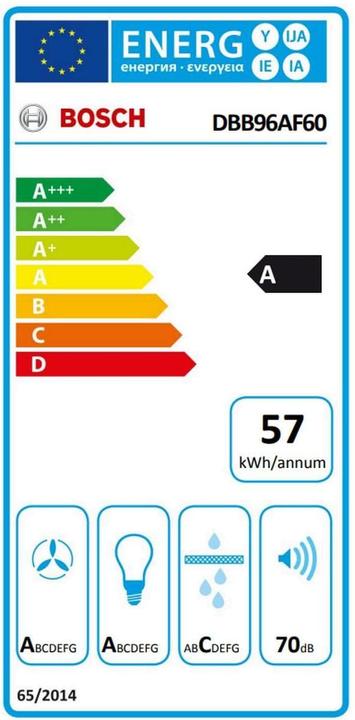 Energy Label Bosch Hausgeräte DBB96AF60 (Substructure hood)