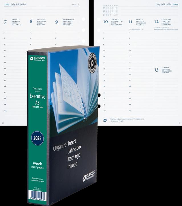 Produktbild Succes A5 Jahresinhalt komplett Januar - Dezember (A5, Deutsch, Französisch, Italienisch, Englisch)