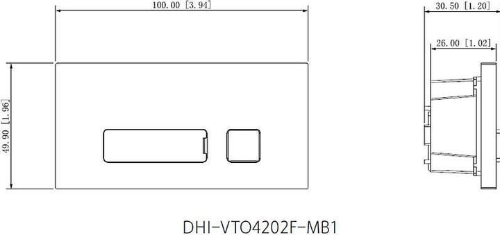 Immagine prodotto Dahua VTO4202F-MB1 Sistema di accesso video 2 MP (3 pollici) Alluminio (Cablato)