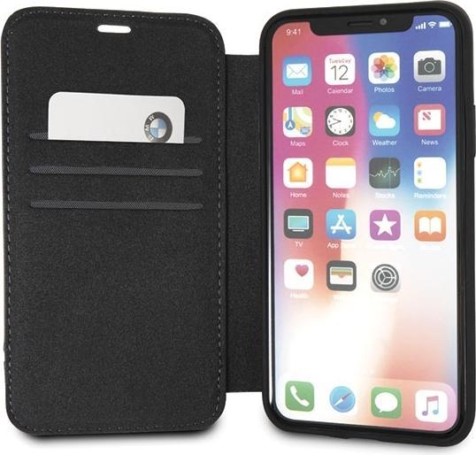 Actual product image BMW Signature Logo Series Leather Bookcover Case (Apple iPhone X, Apple iPhone XS)