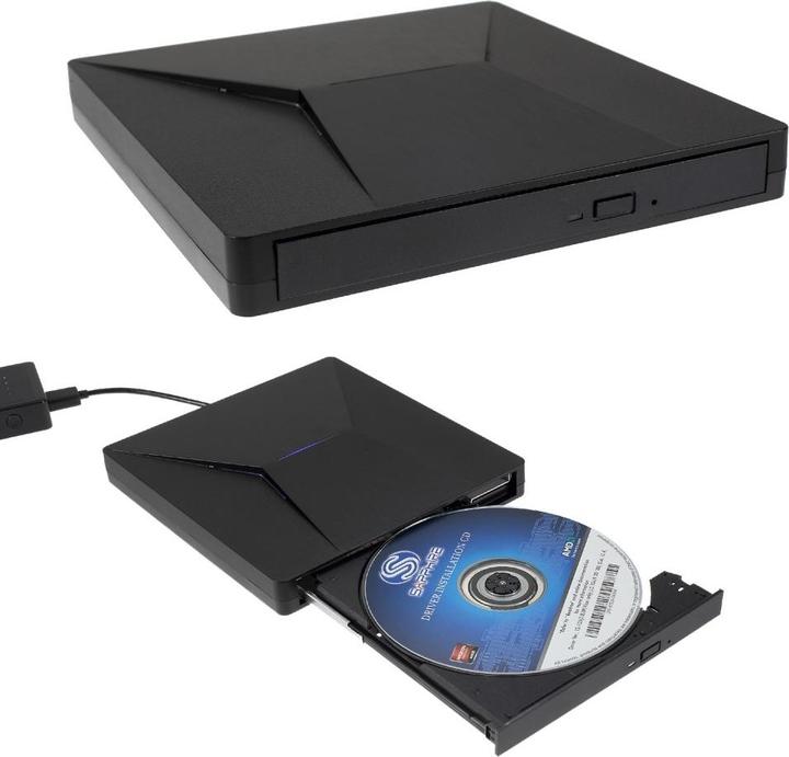 Apfelkiste Externes Laufwerk Slim USB C & USB 3.0 CD DVD-RW (DVD Brenner, CD Brenner)