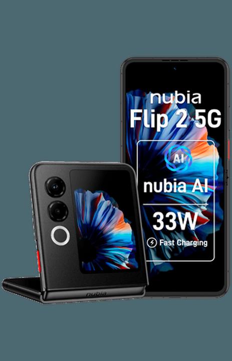 Image du produit Nubia Flip 2 5G 8GB/256GB Schwarz (256 Go, Noir, 6.90", 50 Mpx, 5G)
