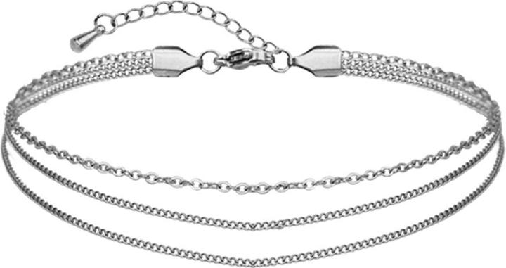 Chaotic Trading Fusskette silber Kugeln zwei und Basic (ohne Messing, Chirurgenstahl 316L, 26 cm)