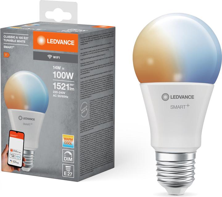 Produktbild Ledvance Smart+ Wifi Classic (E27, 14 W, 1521 lm, 1 x, F)