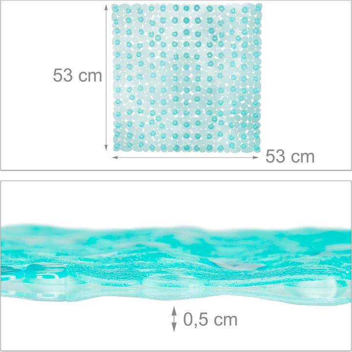 Actual product image Relaxdays Bathtub Mat, Anti-Slip (53 x 53 x 0.5 cm)
