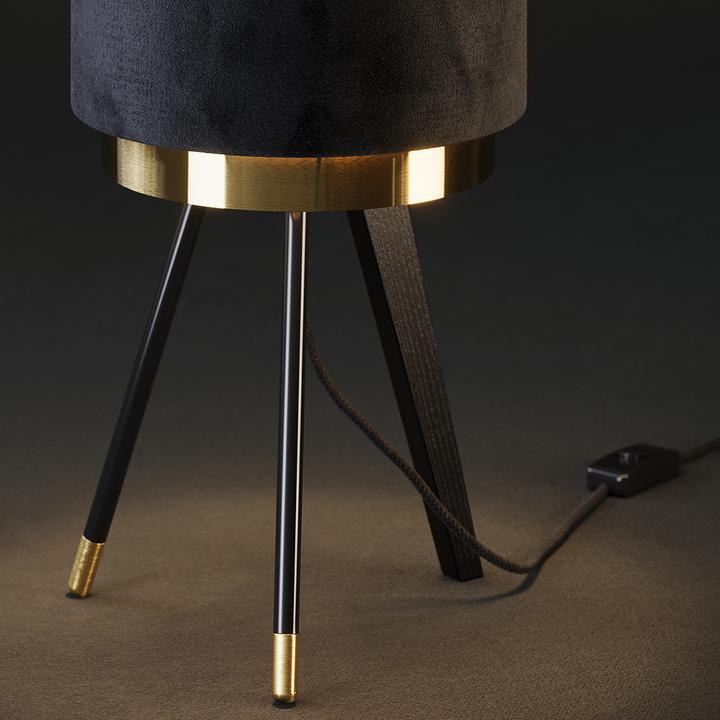 Produktbild Vichy Tischlampe Goldamo, Schwarz/Gold (E27)