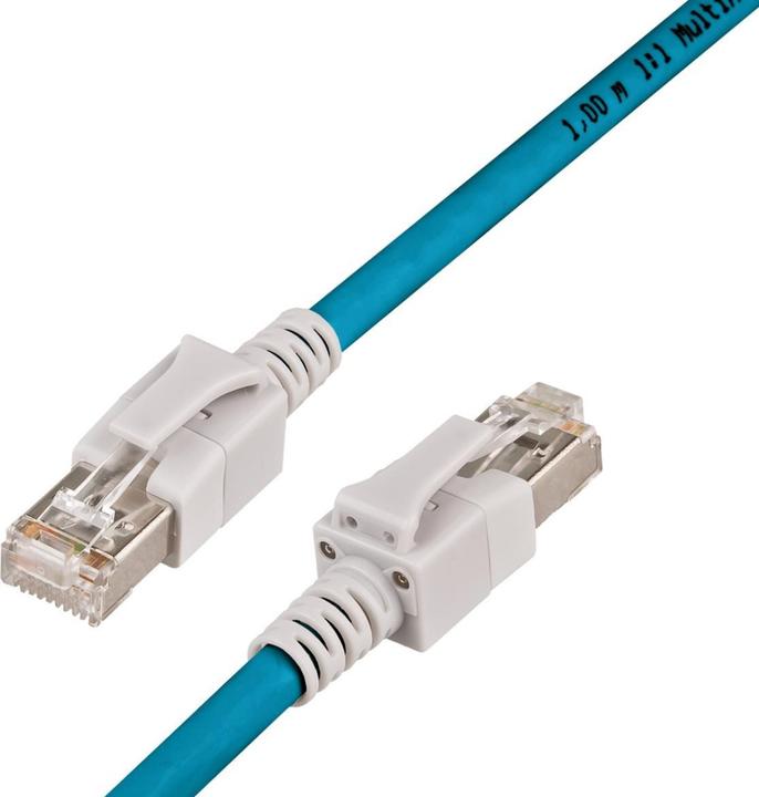 Wirewin Cat.6A LED Patchkabel 5m blau (S/FTP, CAT6a, 5 m)
