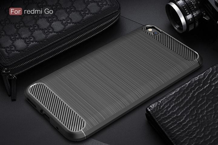 Produktbild Screenguard Xiaomi Redmi Go Hülle Carbon Brushed Soft TPU (Xiaomi Redmi Go)
