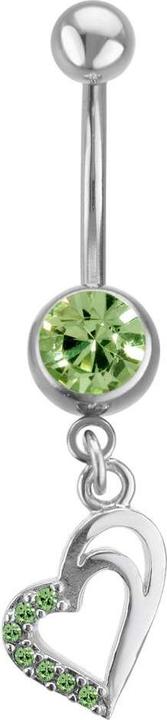 Produktbild Bijouteria Bauchpiercing (Messing rhodiniert, Chirurgenstahl 316L, Kristall)