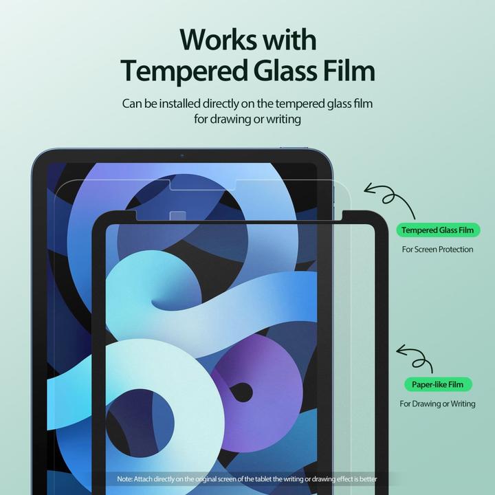 Actual product image Dux Ducis Naad Paperfeel protective film iPad Air 4/5 / iPad Pro 11 - Black (1 Piece, iPad Pro 11 2022 (4th Gen), iPad Pro 11 2020 (2. Gen), iPad Pro 11 2018 (1. Gen), IPad Pro 11)