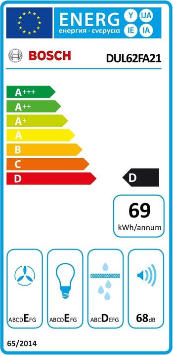 Energy Label Bosch Hausgeräte DUL62FA21 (Substructure hood)