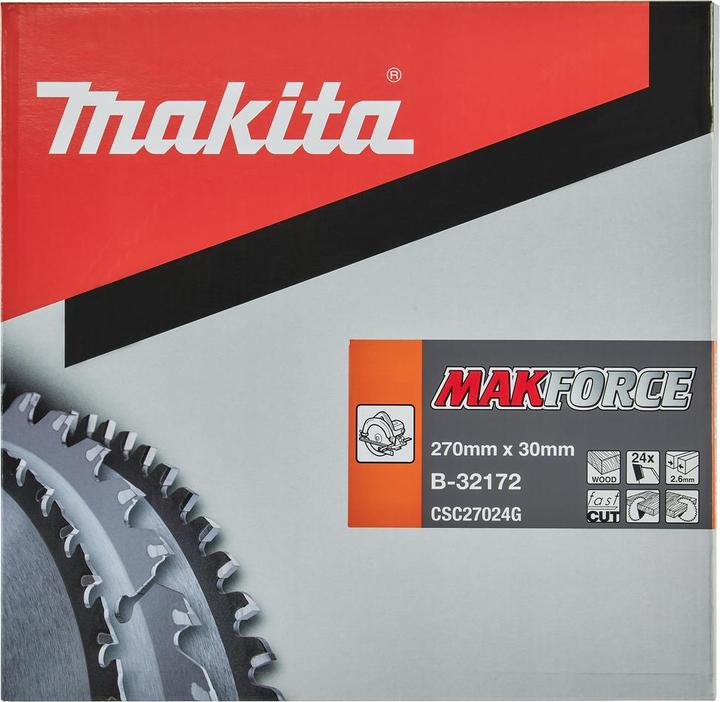 Actual product image Makita MAKFORCE circular saw blade Ø 270x30x24Z