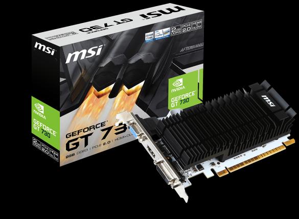 MSI GeForce GT 730 2GD3H (2 Go)