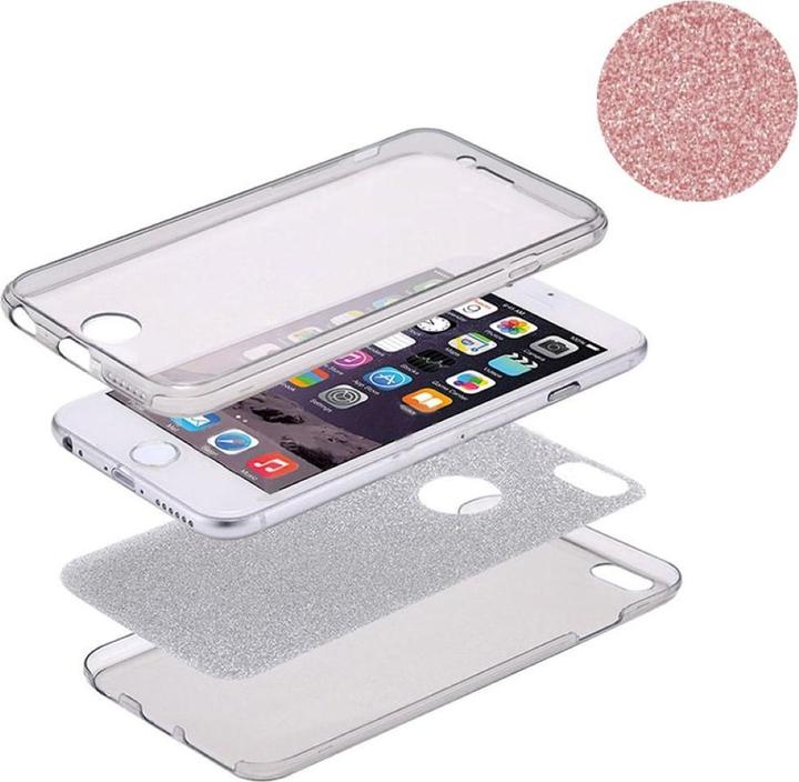 Actual product image König Design Full TPU Case for Apple iPhone 8 Protective Cover Mobile Glitter Cover Rose Gold New (Apple iPhone 8)